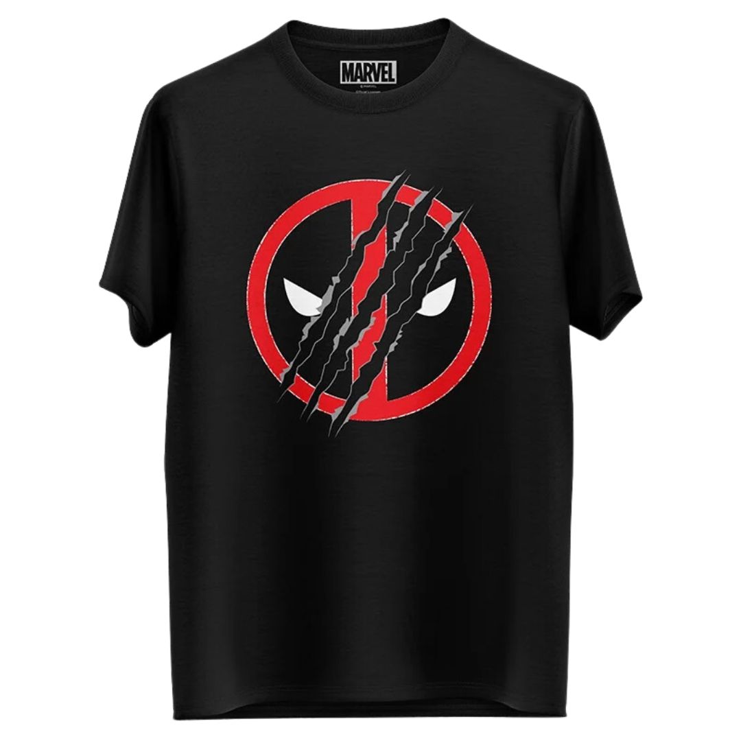 Deadpool Wolverine Logo T Shirt -Redwolf - India - www.superherotoystore.com