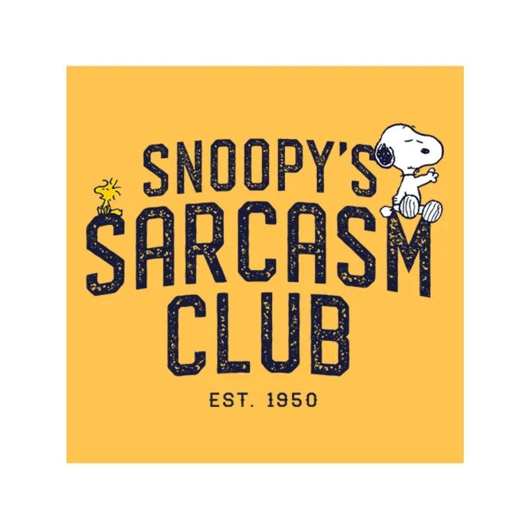 Snoopy's Sarcasm Club T Shirt -Redwolf - India - www.superherotoystore.com