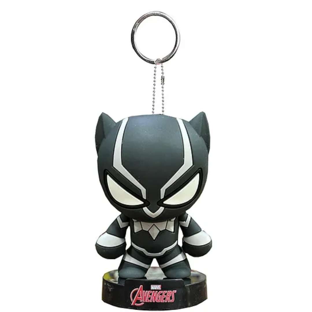 MARVEL BLACK PANTHER DROP GLUE STANDING FIGURE / KEYCHAIN - BLACK/WHITE by Mesuca -Mesuca - India - www.superherotoystore.com