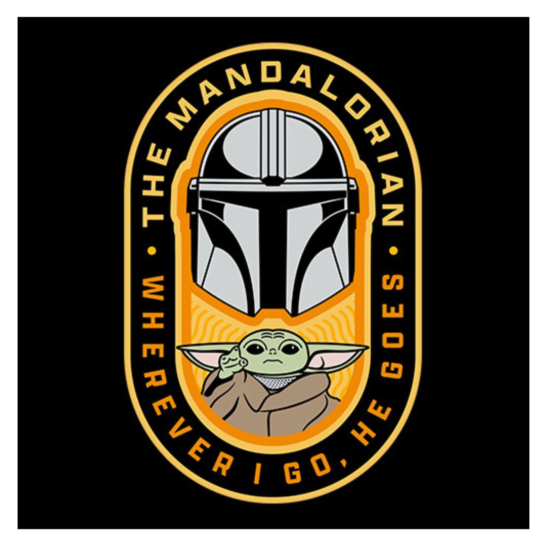 Mandalorian Wherever I Go T Shirt -Redwolf - India - www.superherotoystore.com