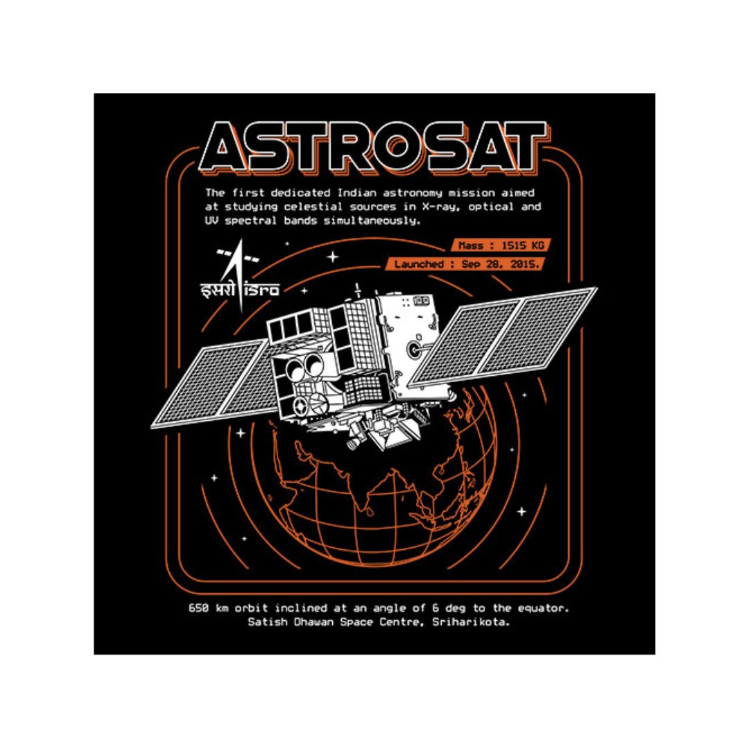 ISRO Astrosat T Shirt -Redwolf - India - www.superherotoystore.com