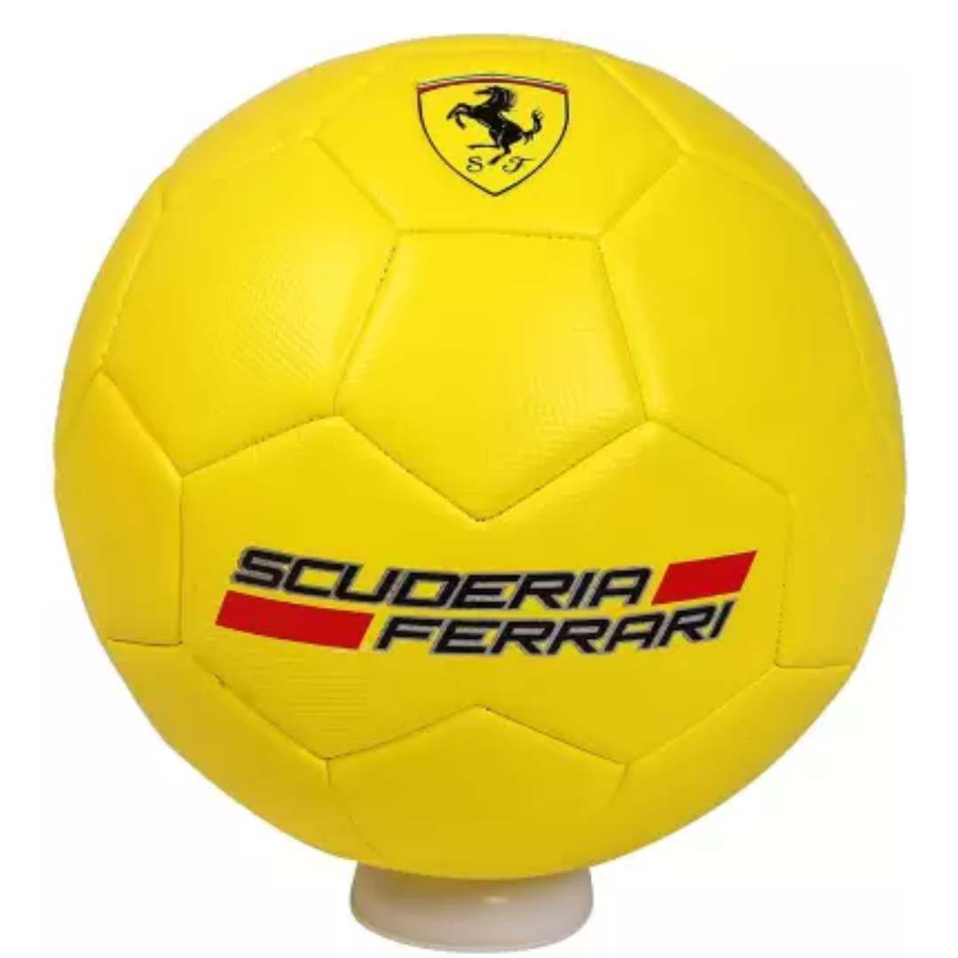 FERRARI Size 5 MACHINE SEWING SOCCER BALL- YELLOW BY MESUCA -Mesuca - India - www.superherotoystore.com