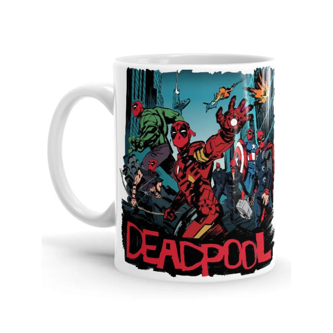 DEADPOOLS ASSEMBLE! - MARVEL OFFICIAL MUG -Redwolf - India - www.superherotoystore.com