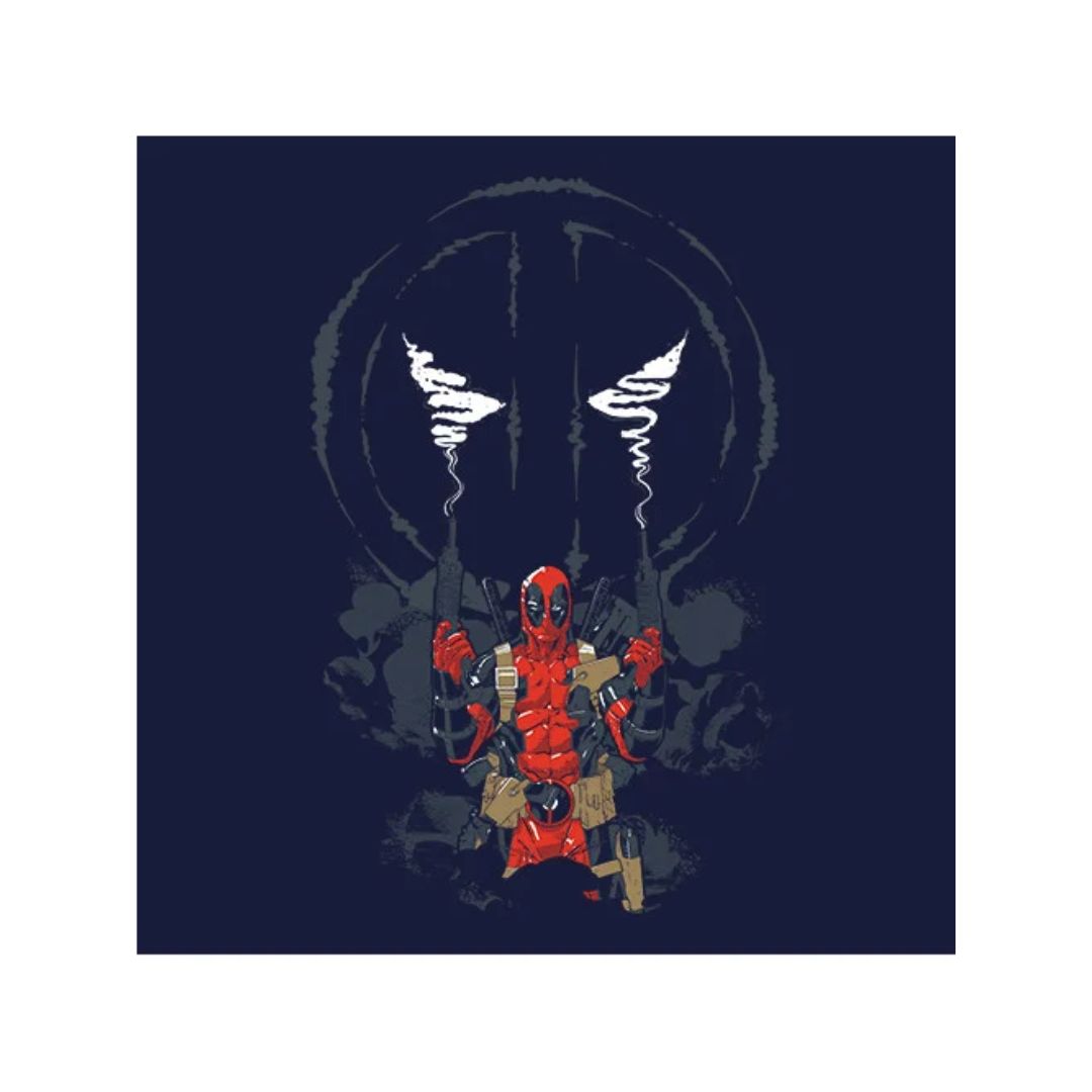 Deadpool Smoke - Marvel Official T-Shirt -Redwolf - India - www.superherotoystore.com