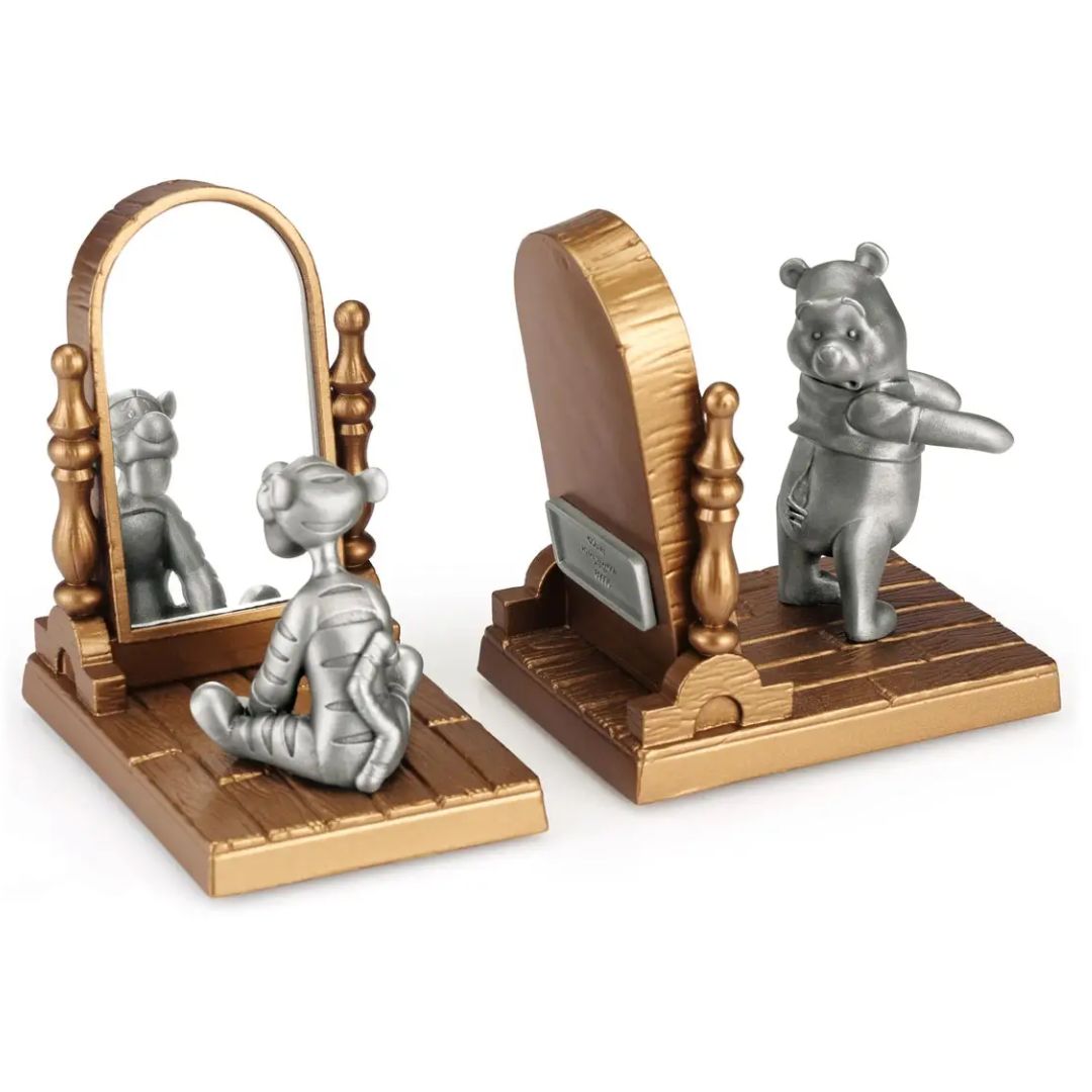 Pooh & Tigger Bookend Pair By Royal Selangor