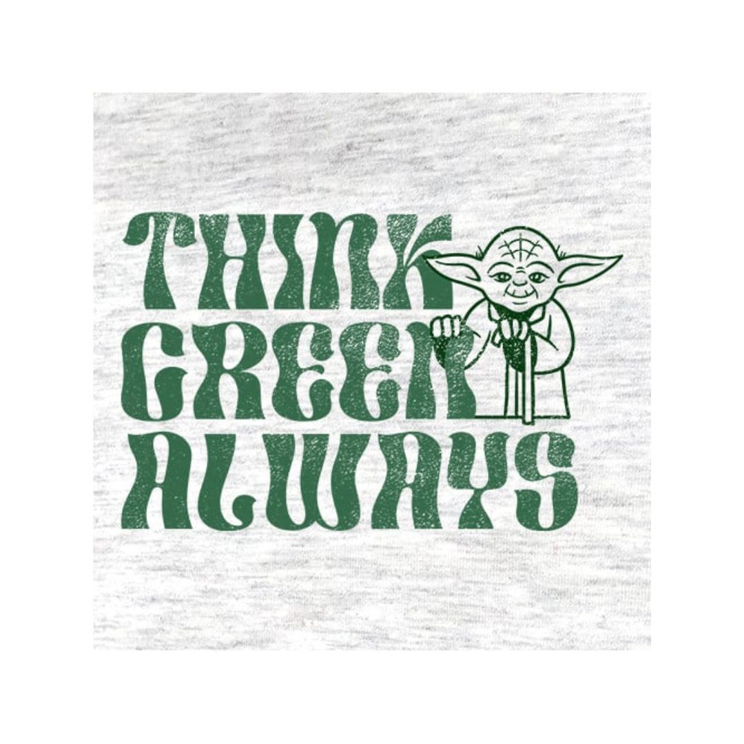 Star wars Yoda Think Green Always T Shirt -Redwolf - India - www.superherotoystore.com