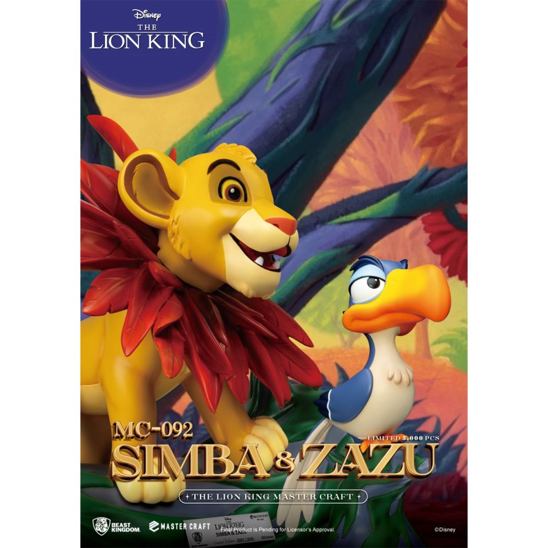 Lion King Little Simba & Zazu Master Craft Statue By Beast Kingdom -Beast Kingdom - India - www.superherotoystore.com