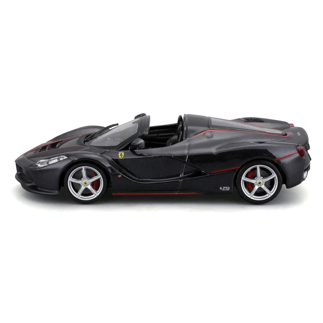 Black Ferrari LaFerrari Aperta 1:43 Scale Die-Cast car by Bburago -Bburago - India - www.superherotoystore.com