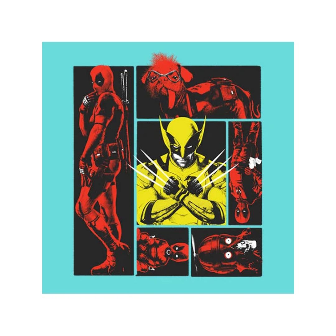 Deadpool Variants Vs. Wolverine - Marvel Official T-Shirt -Redwolf - India - www.superherotoystore.com