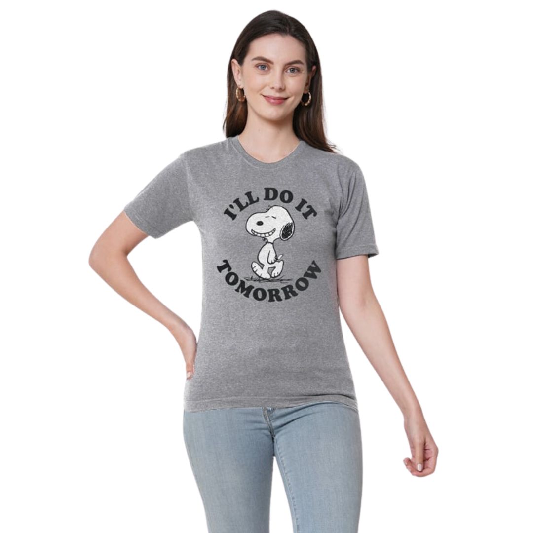 Snoopy Do It Tomorrow T Shirt -Redwolf - India - www.superherotoystore.com