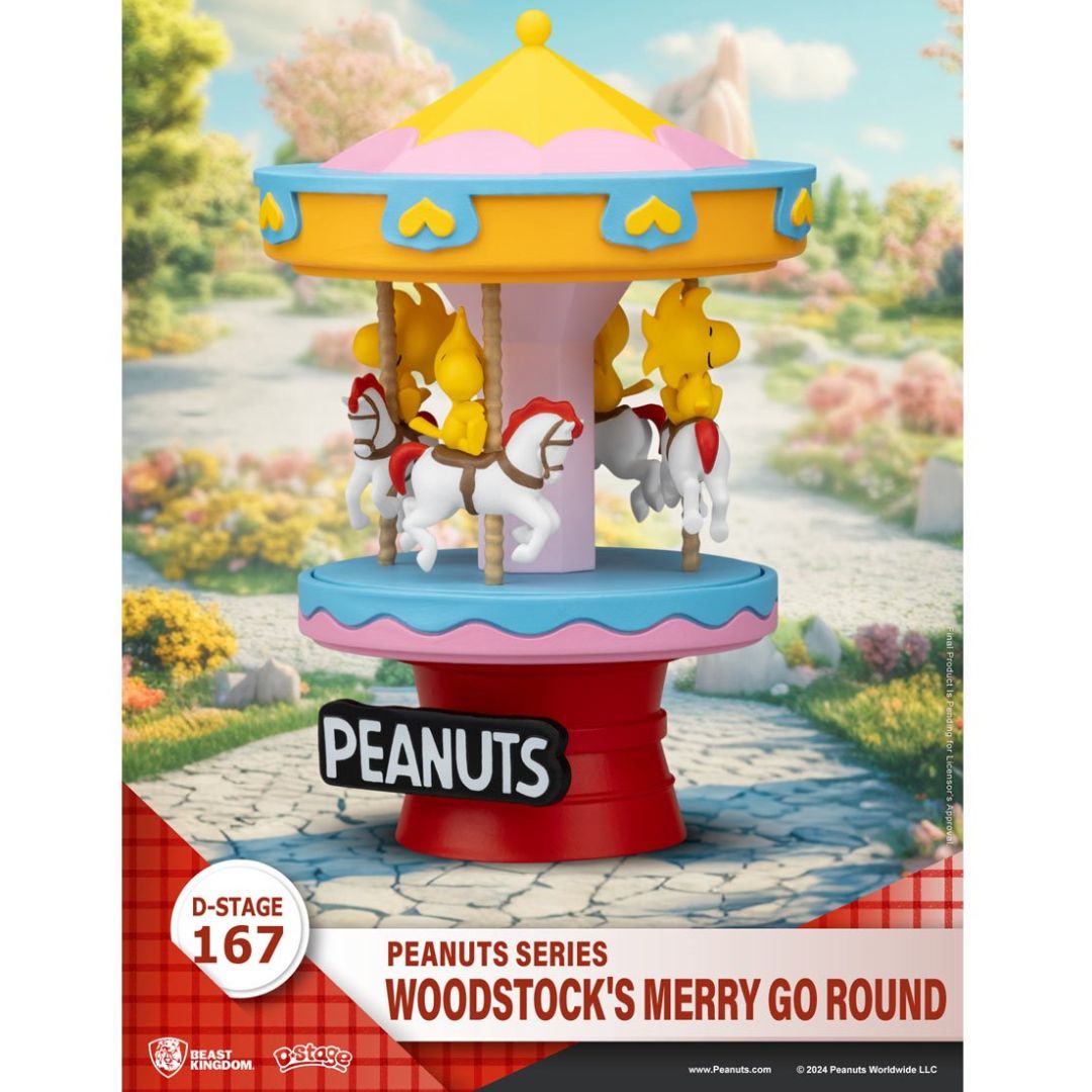 Peanuts Woodstock's Merry Go Round D-Stage Statue By Beast Kingdom -Beast Kingdom - India - www.superherotoystore.com