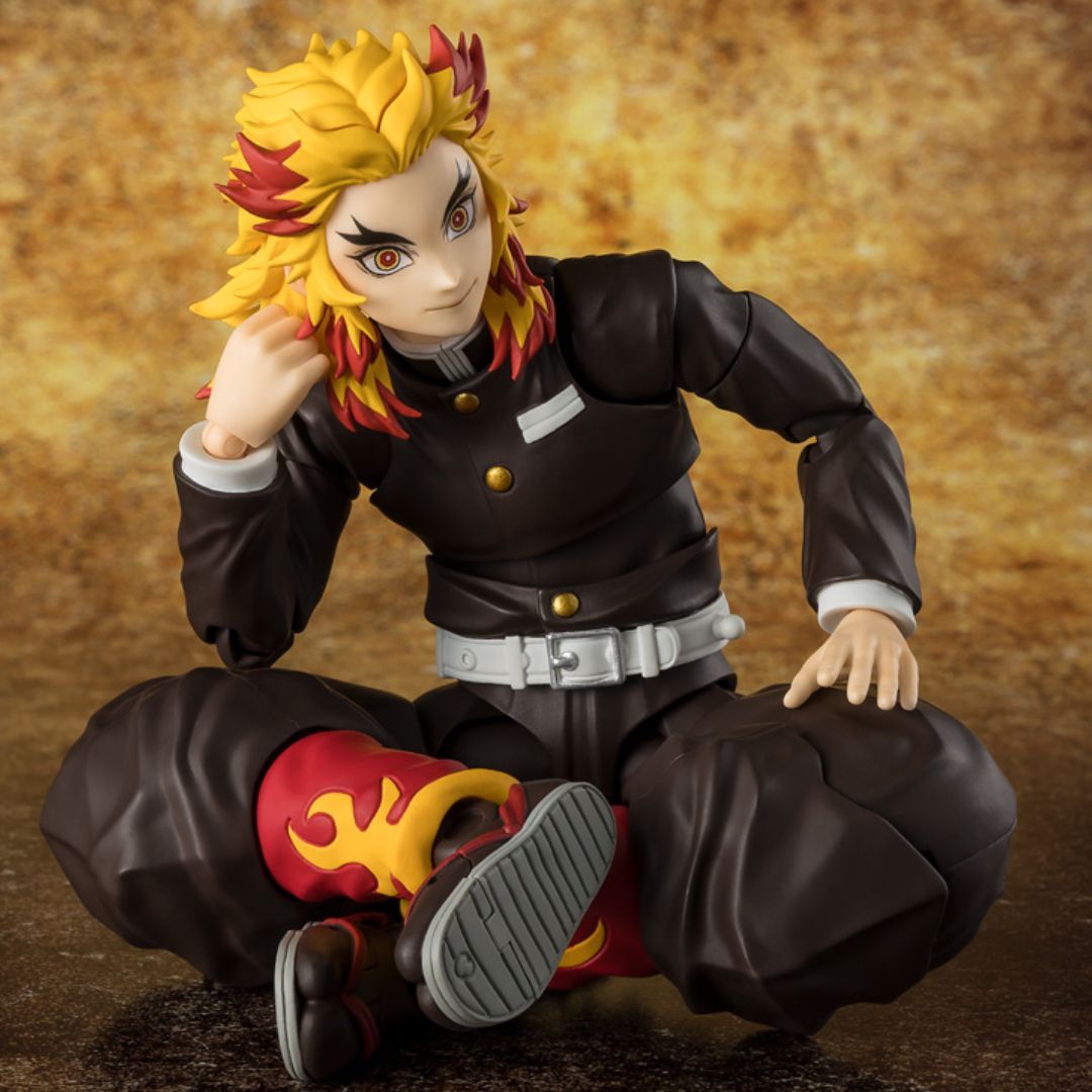 Demon Slayer Kyojuro Rengoku S.H.Figuarts By Tamashii Nations -Tamashii Nations - India - www.superherotoystore.com