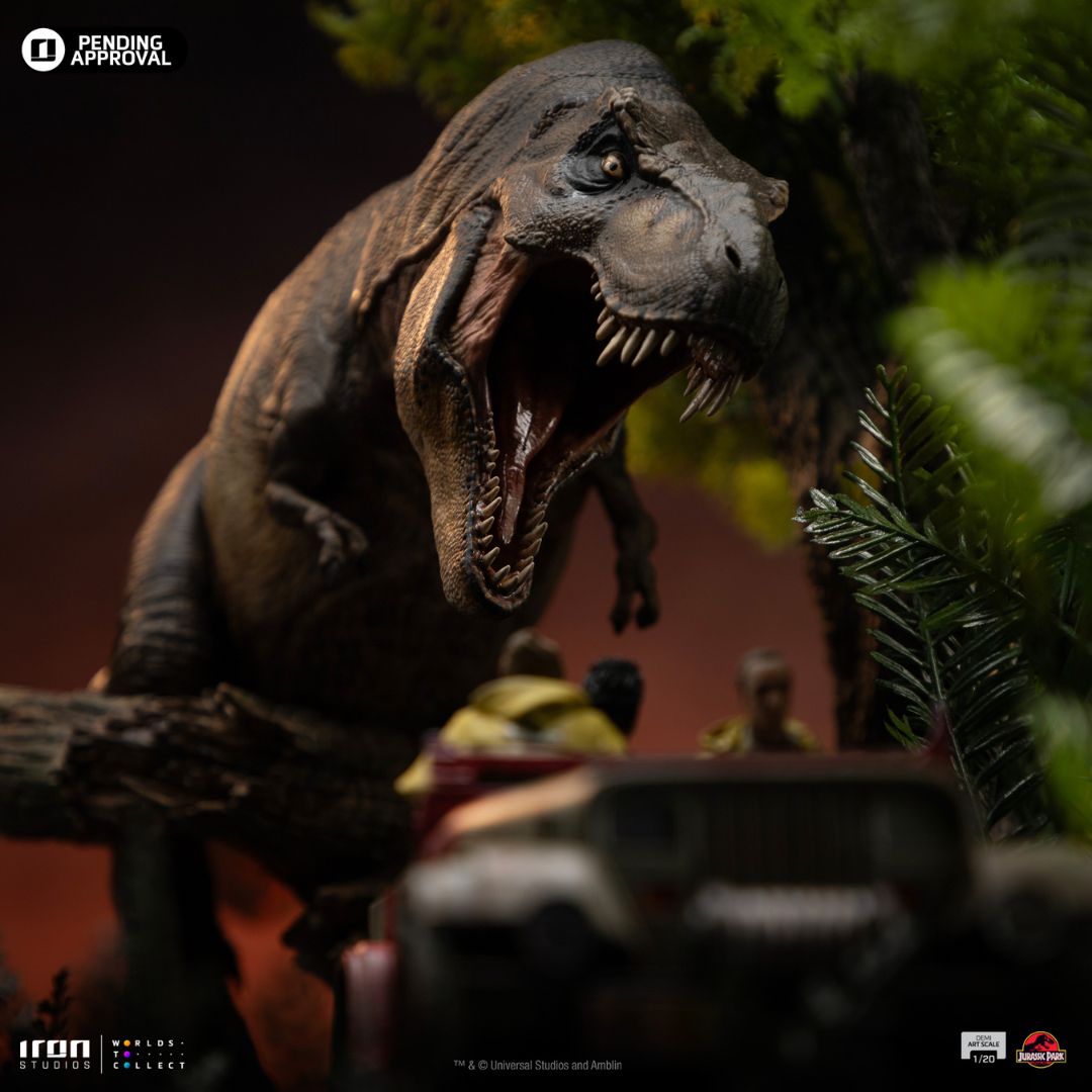 T-Rex Chase Demi Art Statue By Iron Studios -Iron Studios - India - www.superherotoystore.com