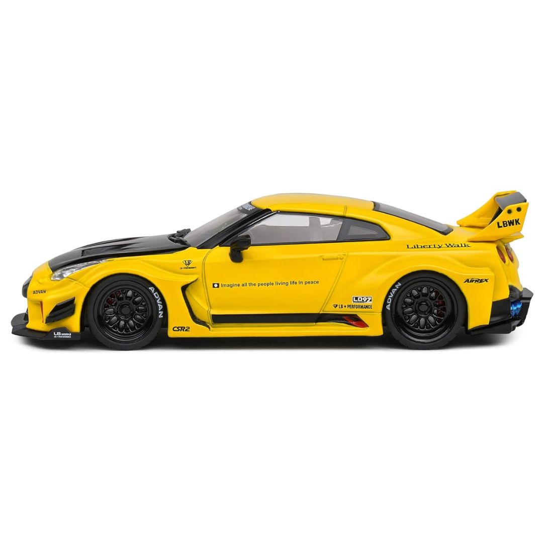 NISSAN GTR35 LBWK SILHOUETTE YELLOW 2019 1:43 scale by Solido -Solido - India - www.superherotoystore.com