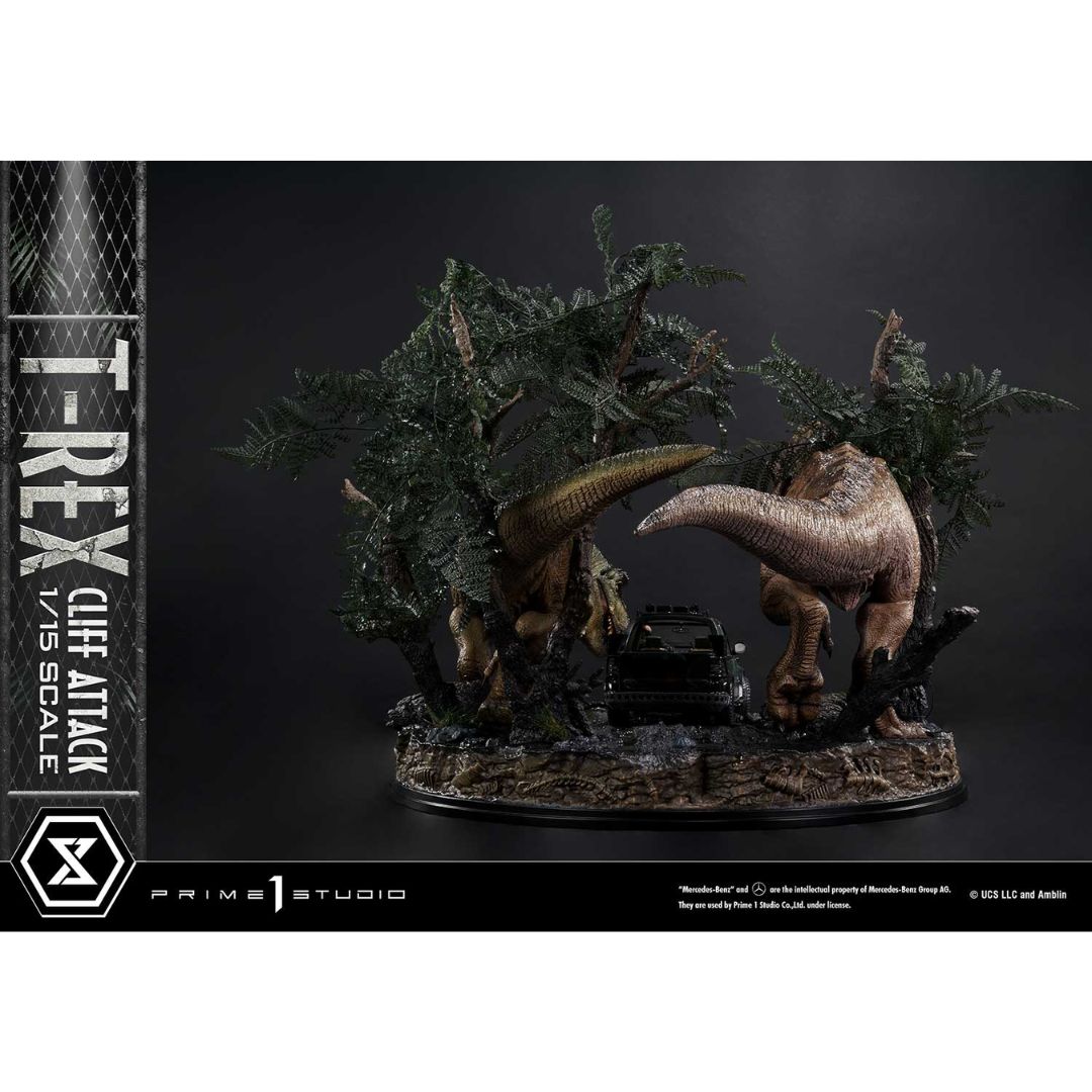 The Lost World: Jurassic Park (Film) T-Rex Cliff Attack By Prime1 Studios -Prime 1 Studio - India - www.superherotoystore.com