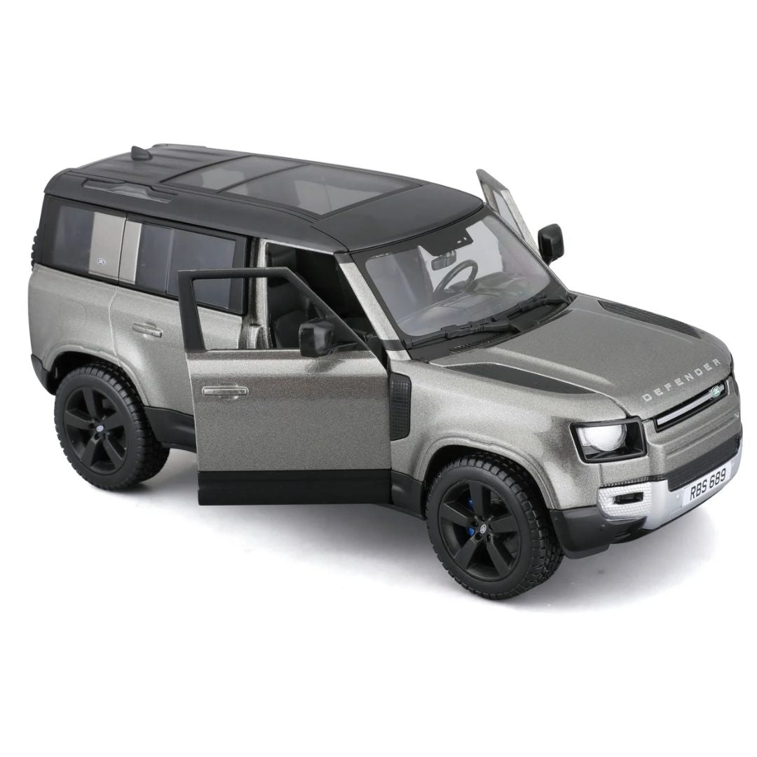 2022 Grey Land Rover Defender 1:24 Scale Die-Cast Car by Bburago -Bburago - India - www.superherotoystore.com