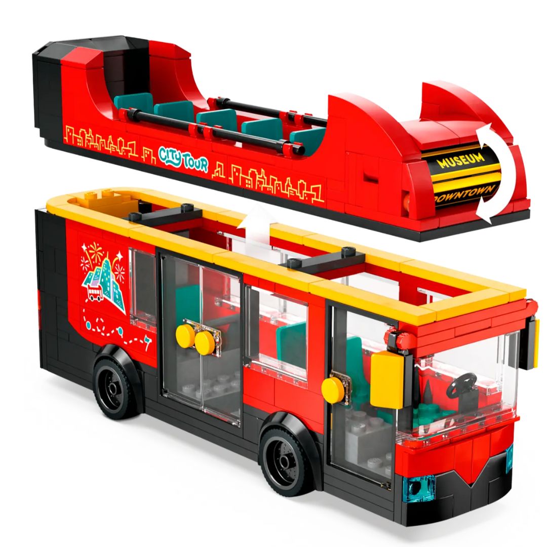 City Red Double-Decker Sightseeing Bus by Lego -Lego - India - www.superherotoystore.com