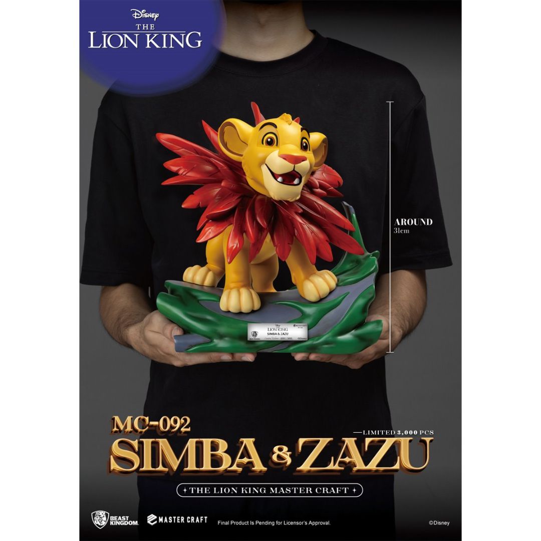 Lion King Little Simba & Zazu Master Craft Statue By Beast Kingdom -Beast Kingdom - India - www.superherotoystore.com