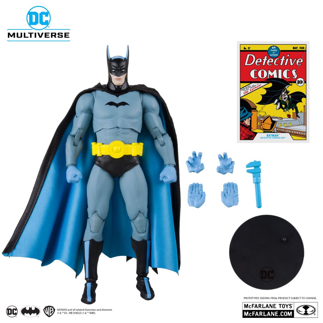 DC Comics - Batman First Appearance Platinum Edition figure By Mcfarlane Toys -McFarlane Toys - India - www.superherotoystore.com