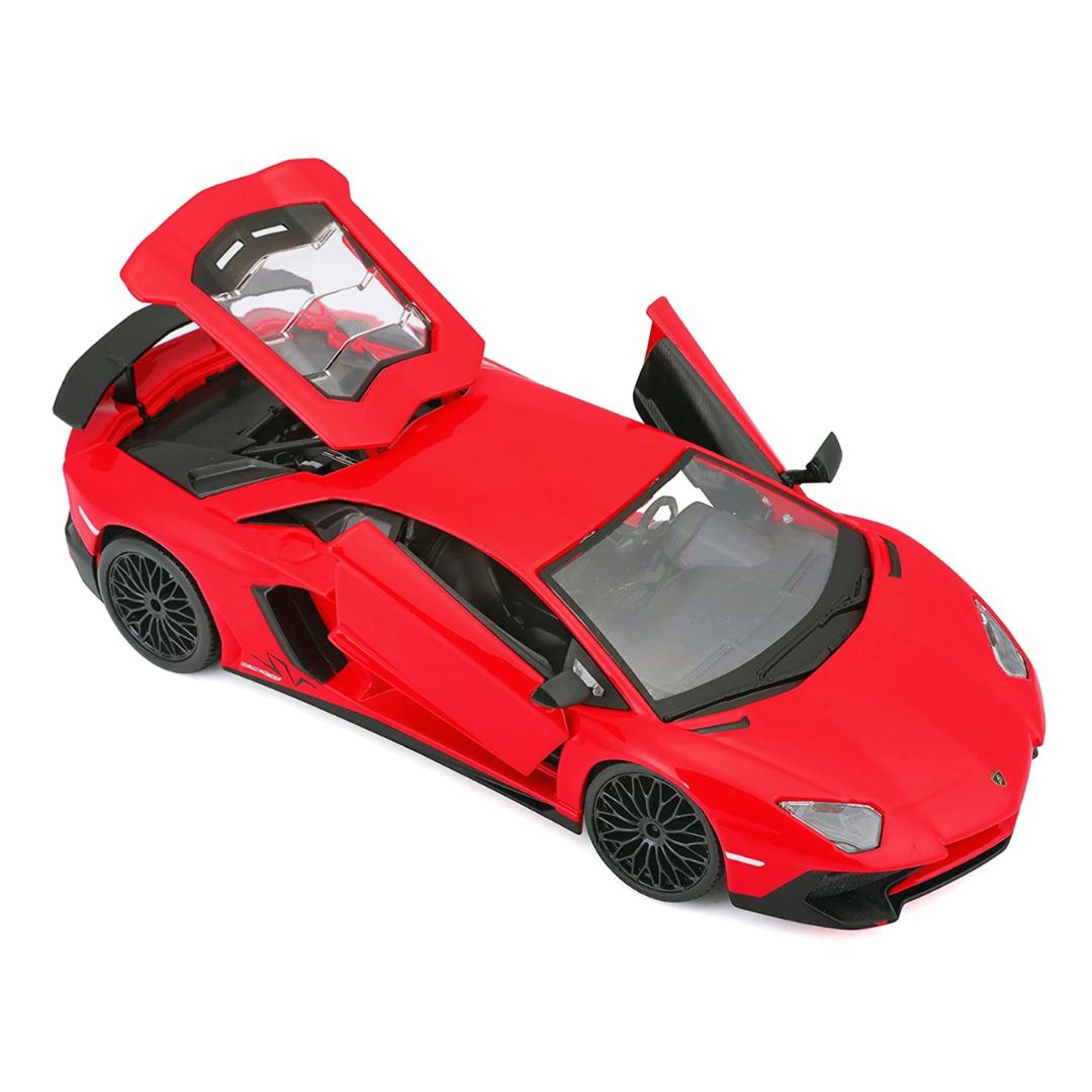 Lamborghini Aventador LP 750-4 SV Red 1:24 Diecast car by Bburago -Bburago - India - www.superherotoystore.com