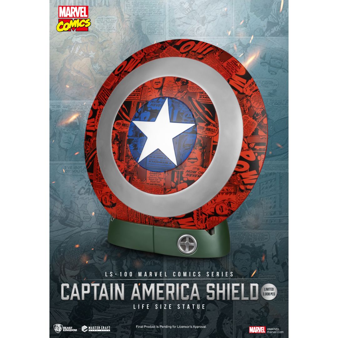 Marvel Comics Series Captain America Life Size Shield Ls-100 Master Craft Statue By Beast Kingdom -Beast Kingdom - India - www.superherotoystore.com