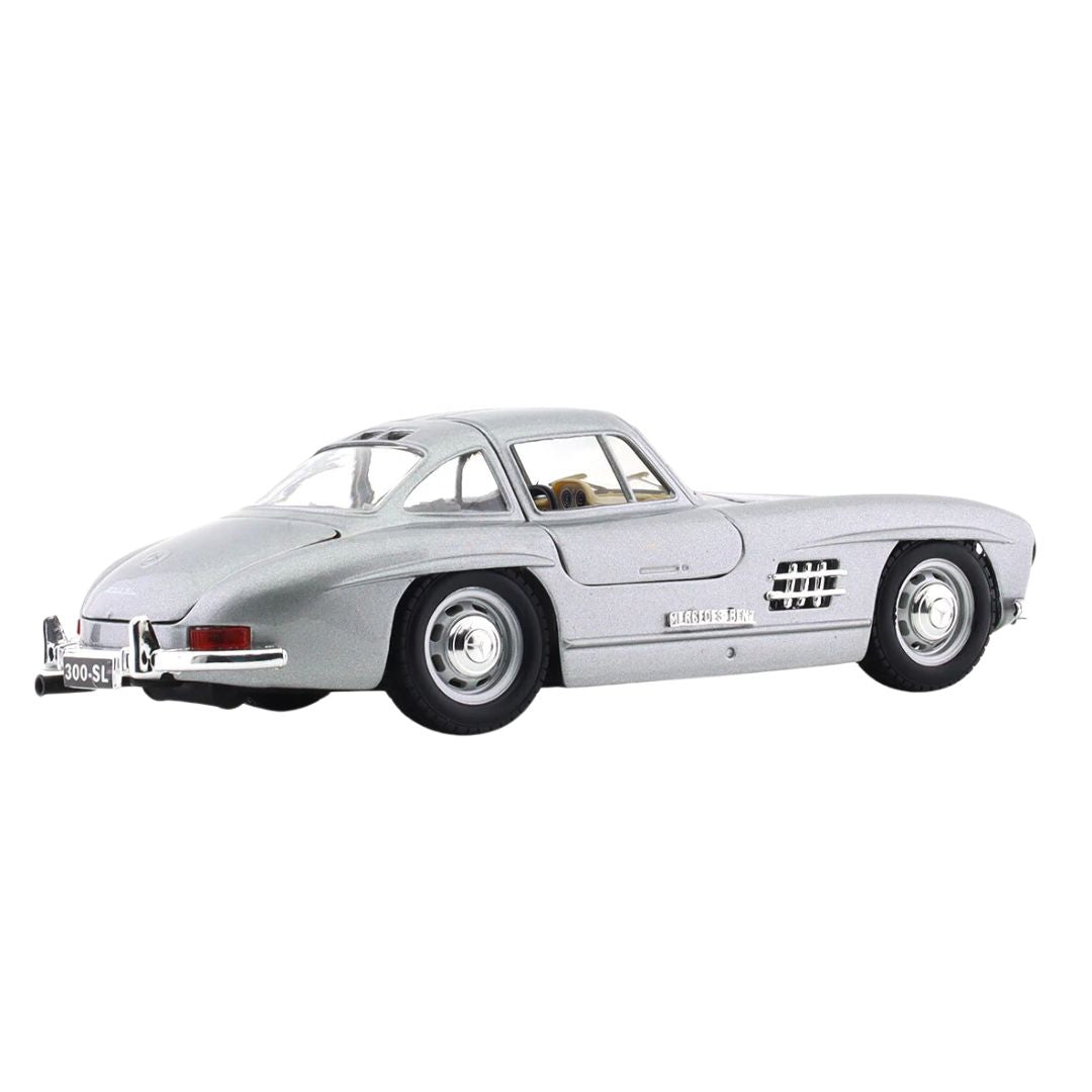 1954 Silver Mercedes-Benz 300 SL 1/24 Scale Die-Cast Car by Bburago -Bburago - India - www.superherotoystore.com