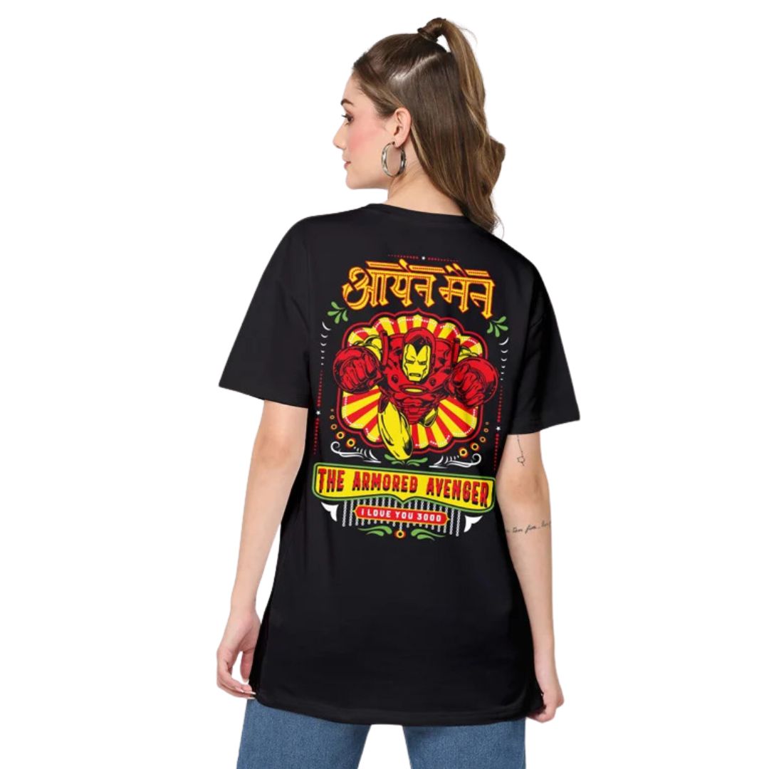 Marvel Invincible Iron Man Desi Truck Art Oversized T Shirt -Redwolf - India - www.superherotoystore.com