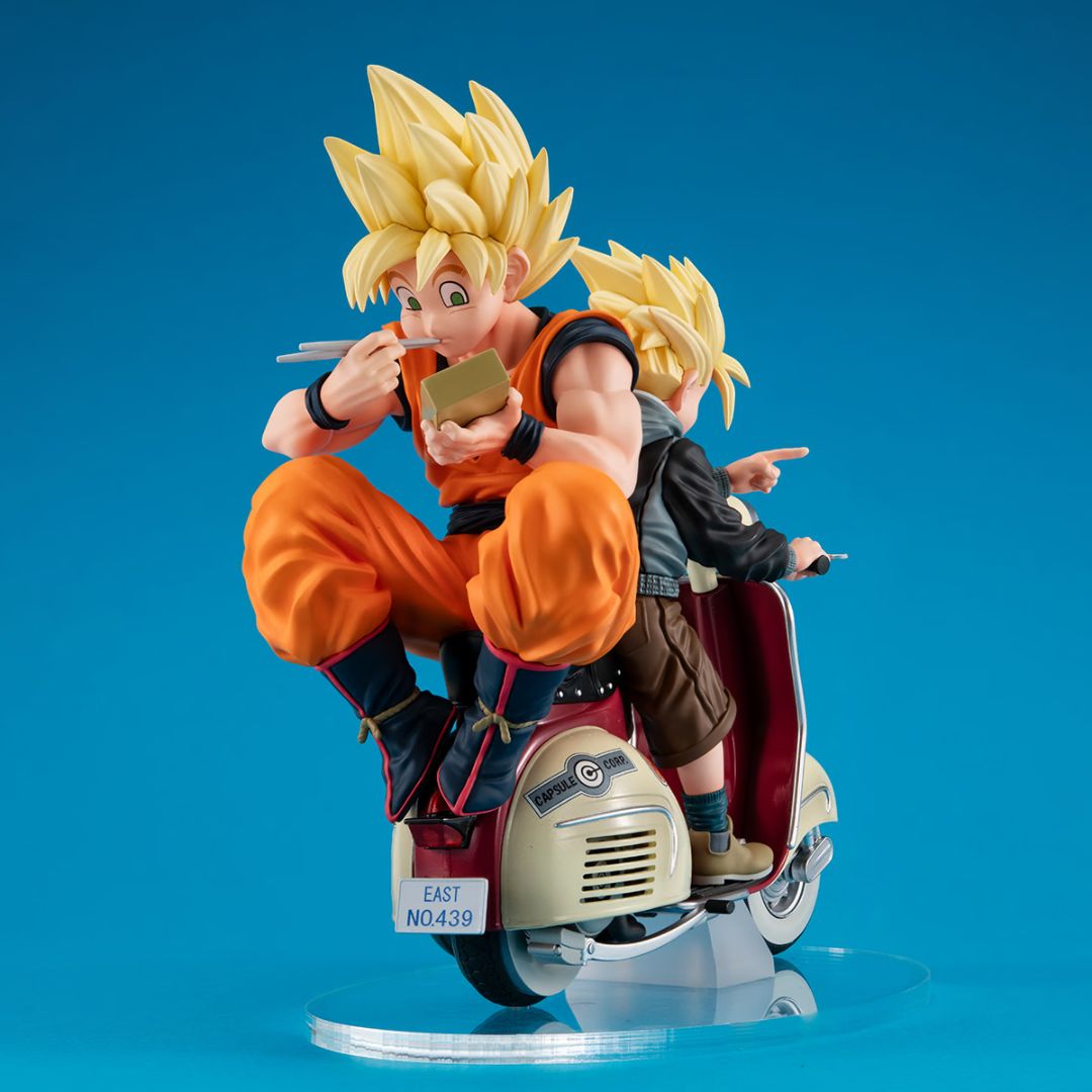 Dragon Ball Z Super Saiyan Son Goku &  Super Saiyan Son Gohan＆Mortorbike By Megahouse -Megahouse - India - www.superherotoystore.com