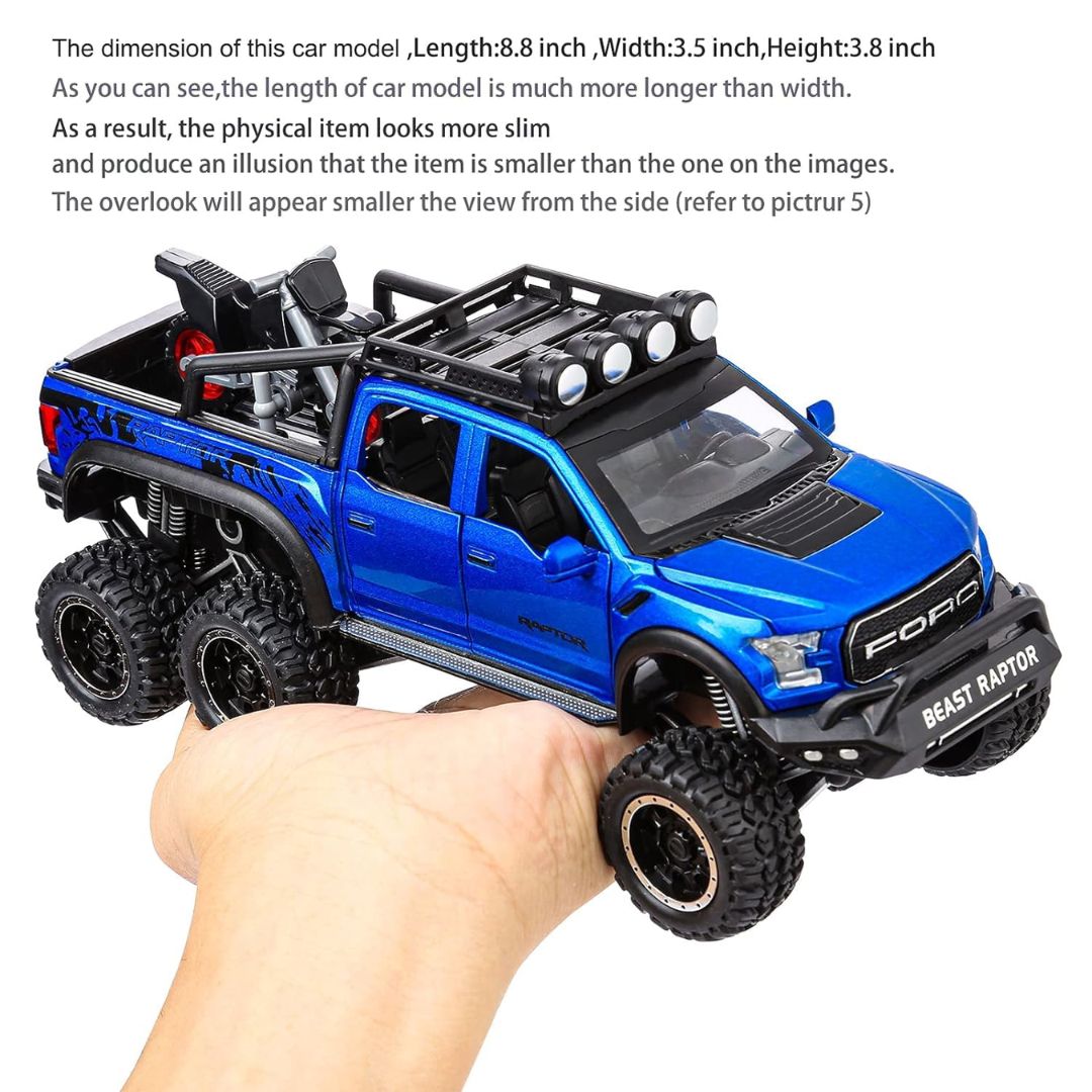 Blue 1:28 Scale Die-Cast Metal Pick-Up Truck -Lumo - India - www.superherotoystore.com