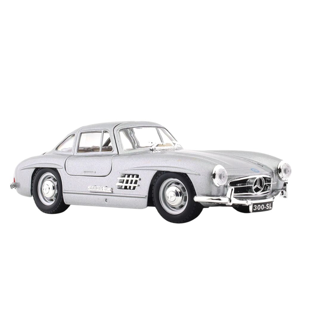 1954 Silver Mercedes-Benz 300 SL 1/24 Scale Die-Cast Car by Bburago -Bburago - India - www.superherotoystore.com