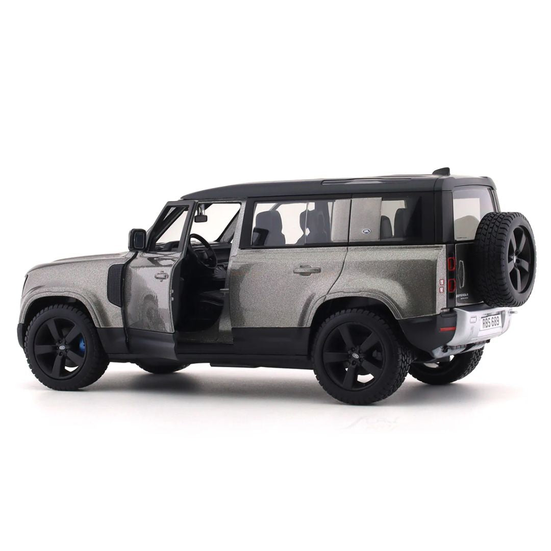 2022 SIlver Land Rover Defender 1:24 Scale Die-Cast Car by Bburago -Bburago - India - www.superherotoystore.com