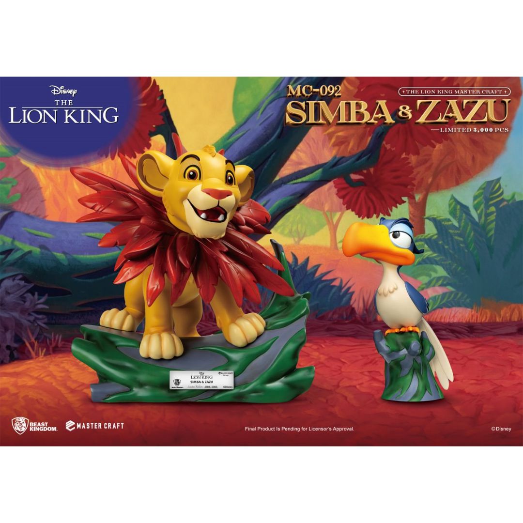 Lion King Little Simba & Zazu Master Craft Statue By Beast Kingdom -Beast Kingdom - India - www.superherotoystore.com