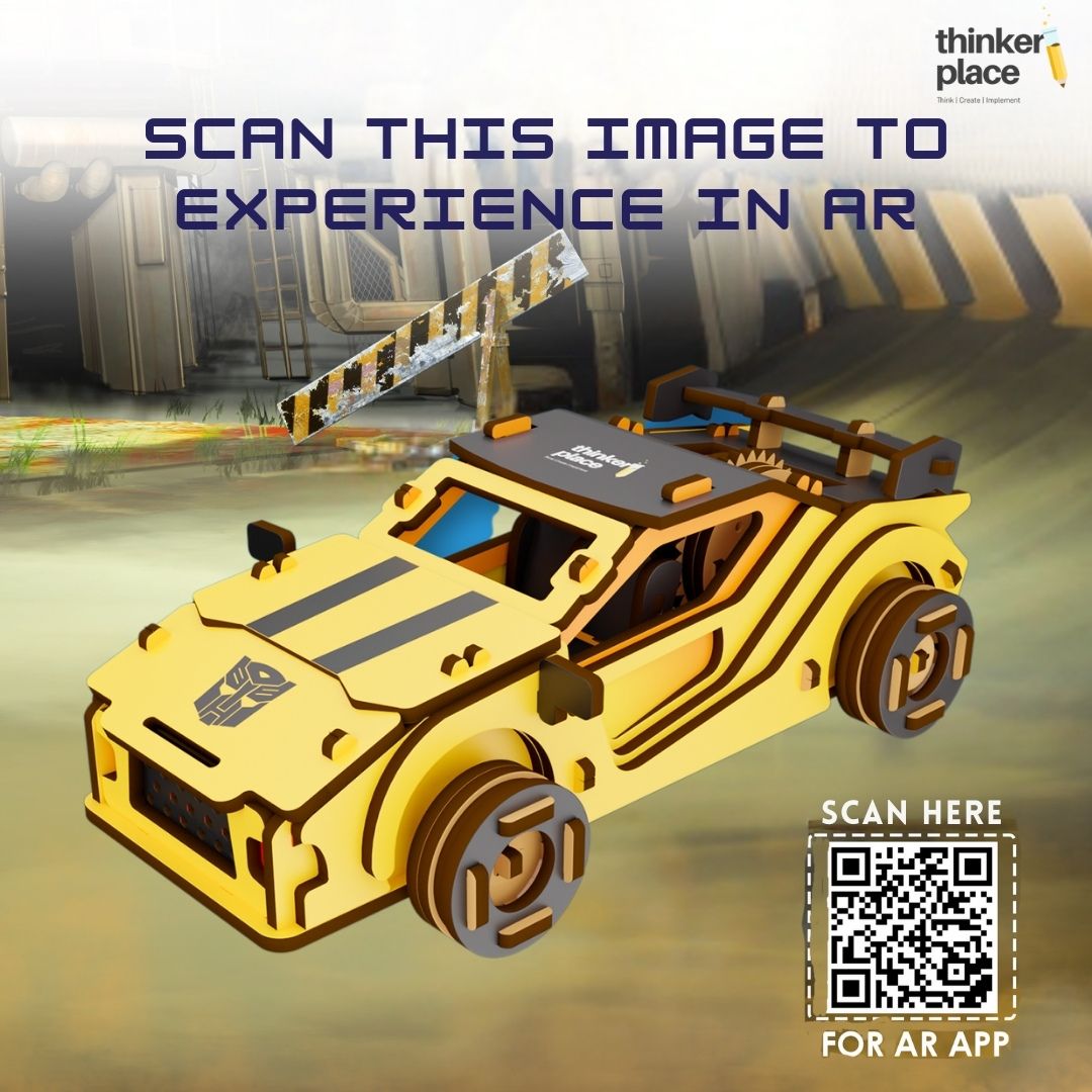 Transformers Bumblebee Car (Yellow & Black) Kit -ThinkerPlace - India - www.superherotoystore.com