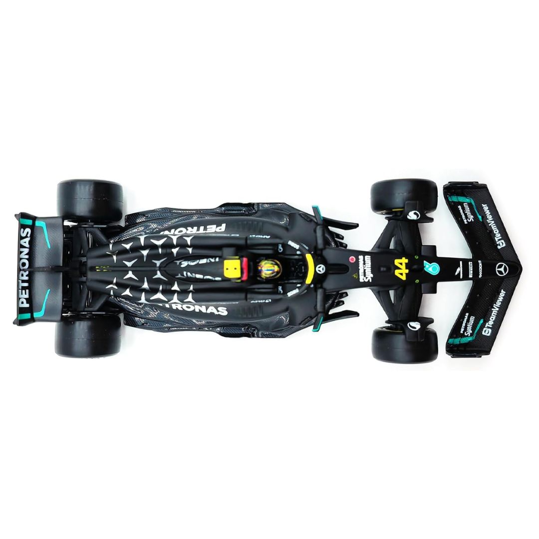 2023 Mercedes-AMG F1 W14 Lewis Hamilton Formula 1 1:24 Scale Die Cast Car with Pilot by Bburago