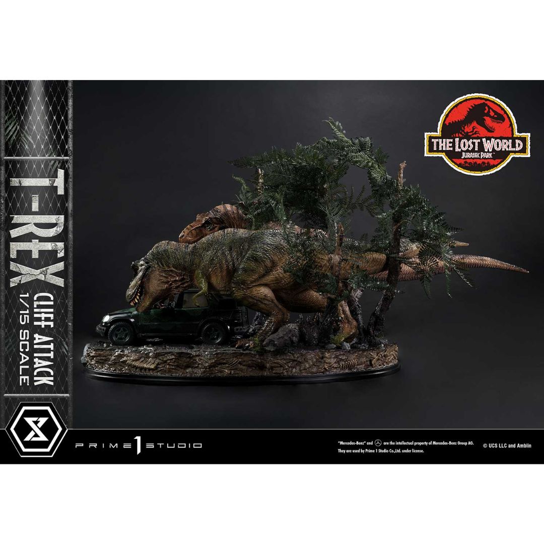 The Lost World: Jurassic Park (Film) T-Rex Cliff Attack By Prime1 Studios -Prime 1 Studio - India - www.superherotoystore.com