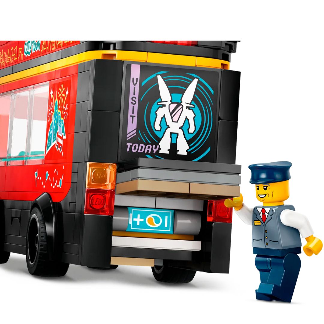 City Red Double-Decker Sightseeing Bus by Lego -Lego - India - www.superherotoystore.com