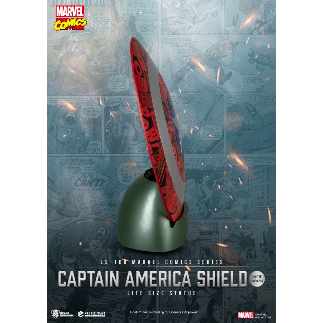 Marvel Comics Series Captain America Life Size Shield Ls-100 Master Craft Statue By Beast Kingdom -Beast Kingdom - India - www.superherotoystore.com