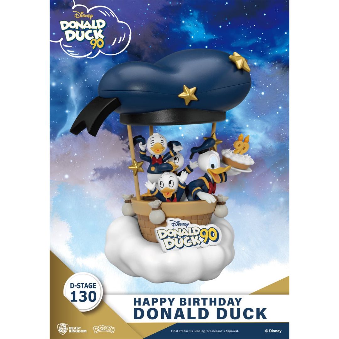 Donald Duck 90th Happy Birthday DS-130 D-Stage Statue by Beast Kingdom -Beast Kingdom - India - www.superherotoystore.com