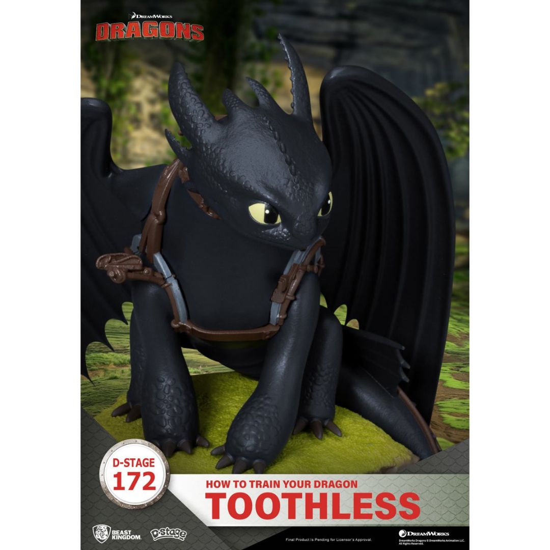 How To Train Your Dragon Toothless Ds-172 D-Stage Statue By Beast Kingdom