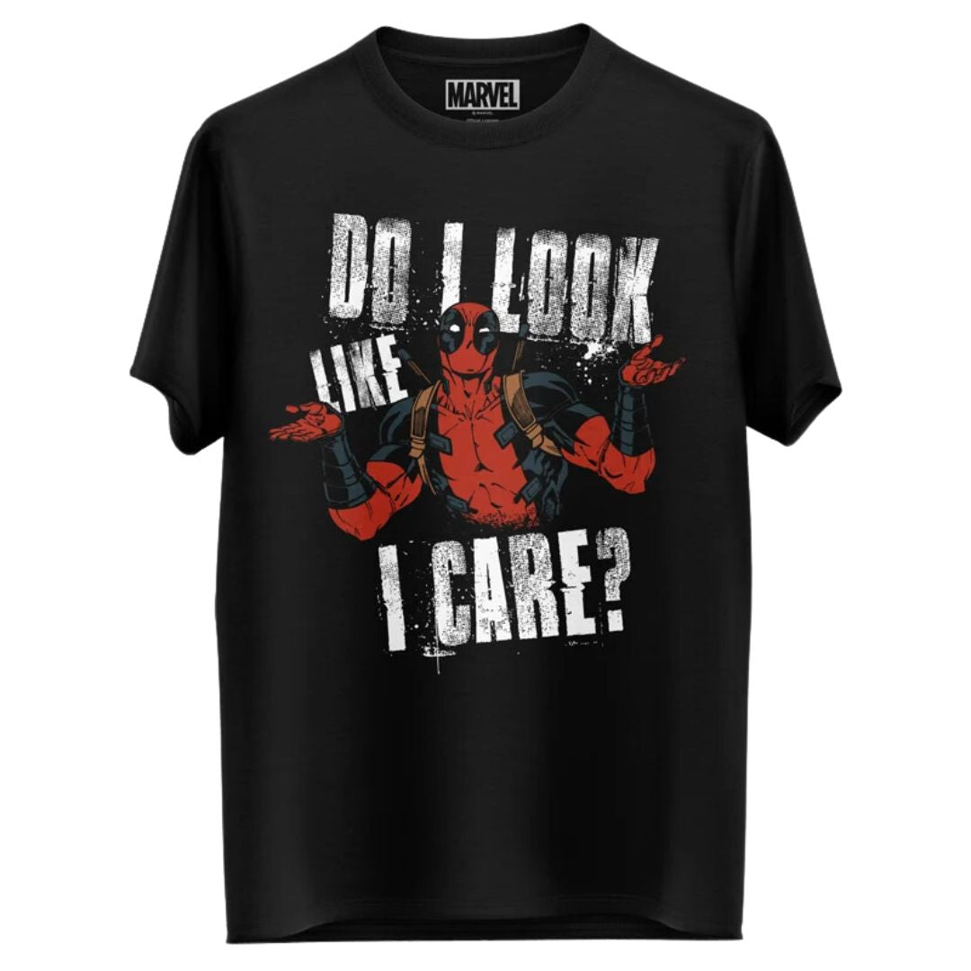 Deadpool Dont Care T Shirt -Redwolf - India - www.superherotoystore.com