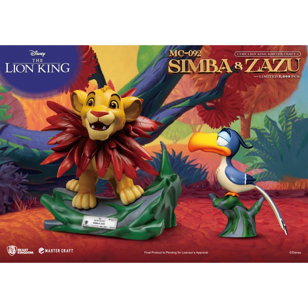 Lion King Little Simba & Zazu Master Craft Statue By Beast Kingdom -Beast Kingdom - India - www.superherotoystore.com