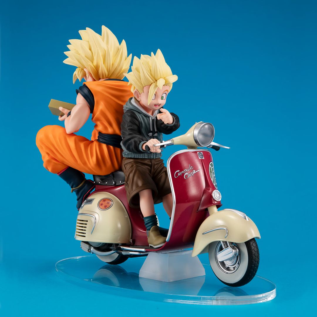 Dragon Ball Z Super Saiyan Son Goku &  Super Saiyan Son Gohan＆Mortorbike By Megahouse -Megahouse - India - www.superherotoystore.com