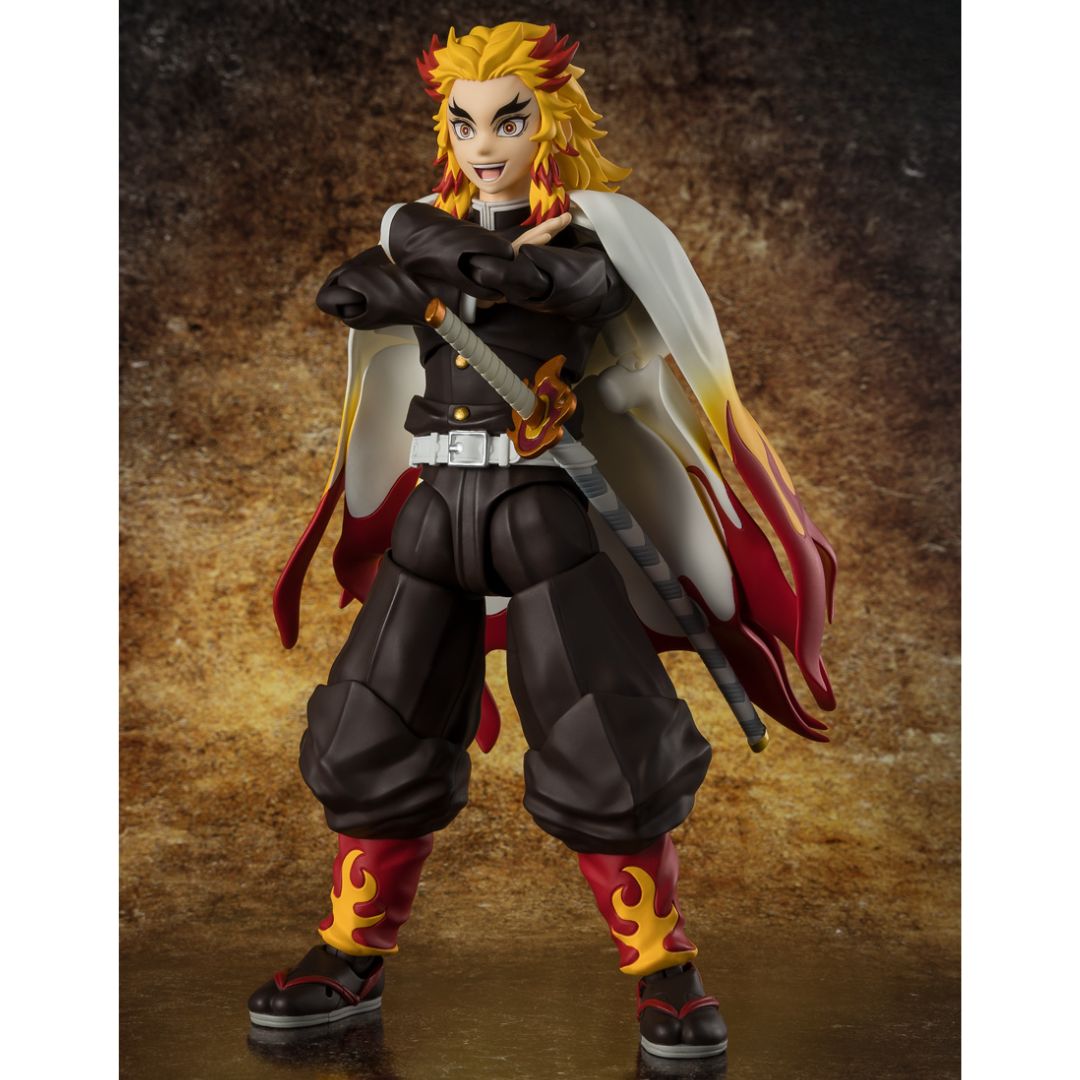 Demon Slayer Kyojuro Rengoku S.H.Figuarts By Tamashii Nations -Tamashii Nations - India - www.superherotoystore.com