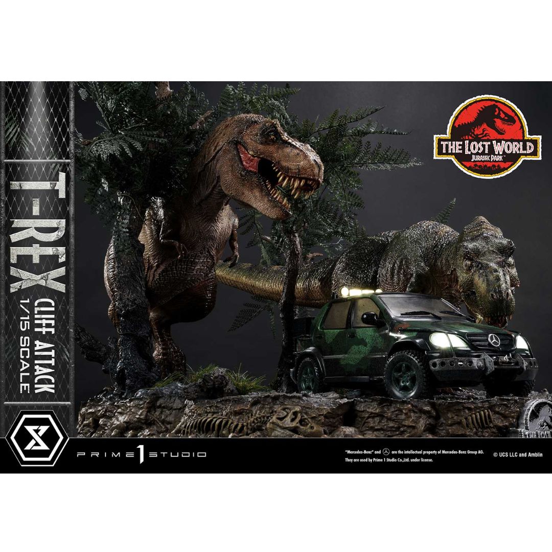 The Lost World: Jurassic Park (Film) T-Rex Cliff Attack By Prime1 Studios -Prime 1 Studio - India - www.superherotoystore.com