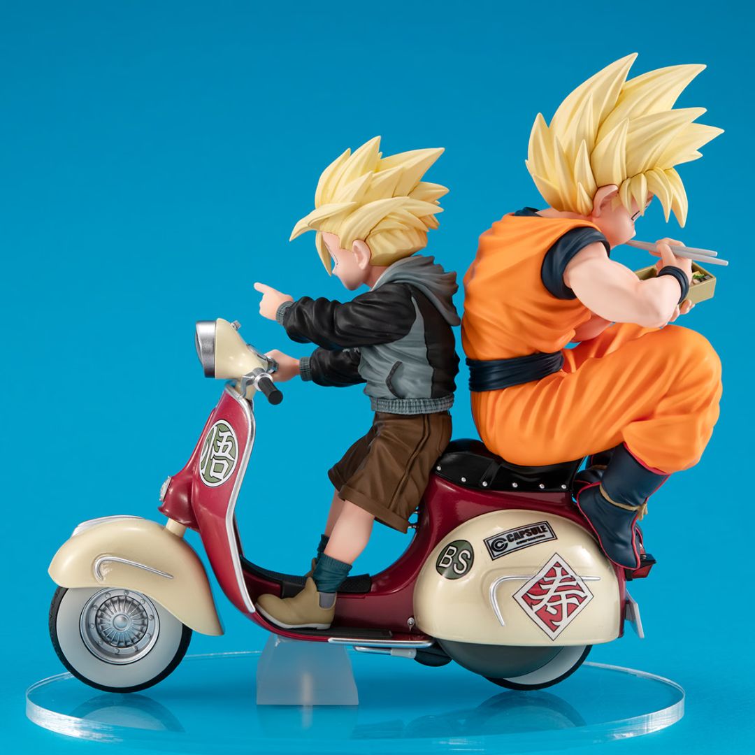 Dragon Ball Z Super Saiyan Son Goku &  Super Saiyan Son Gohan＆Mortorbike By Megahouse -Megahouse - India - www.superherotoystore.com