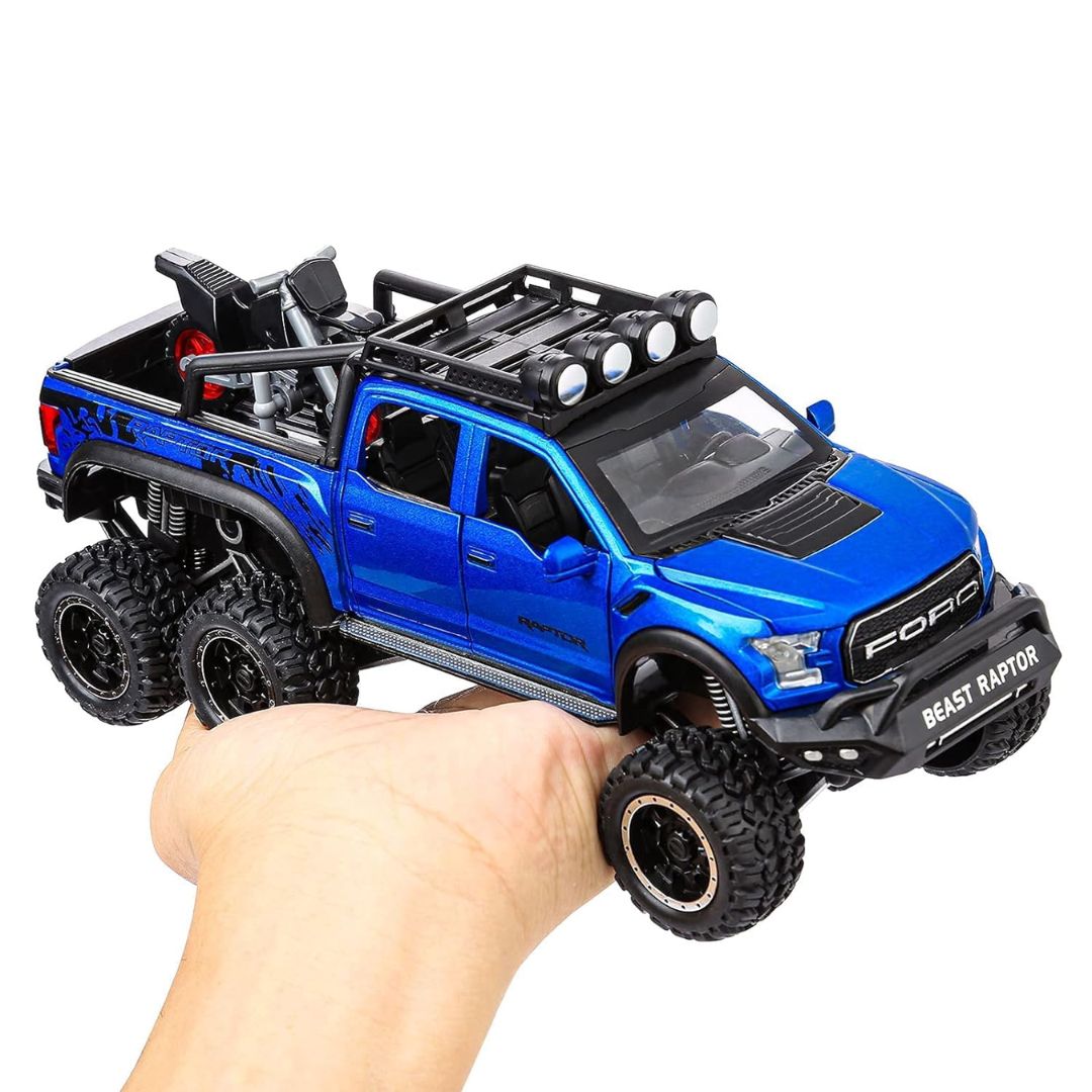 Blue 1:28 Scale Die-Cast Metal Pick-Up Truck -Lumo - India - www.superherotoystore.com