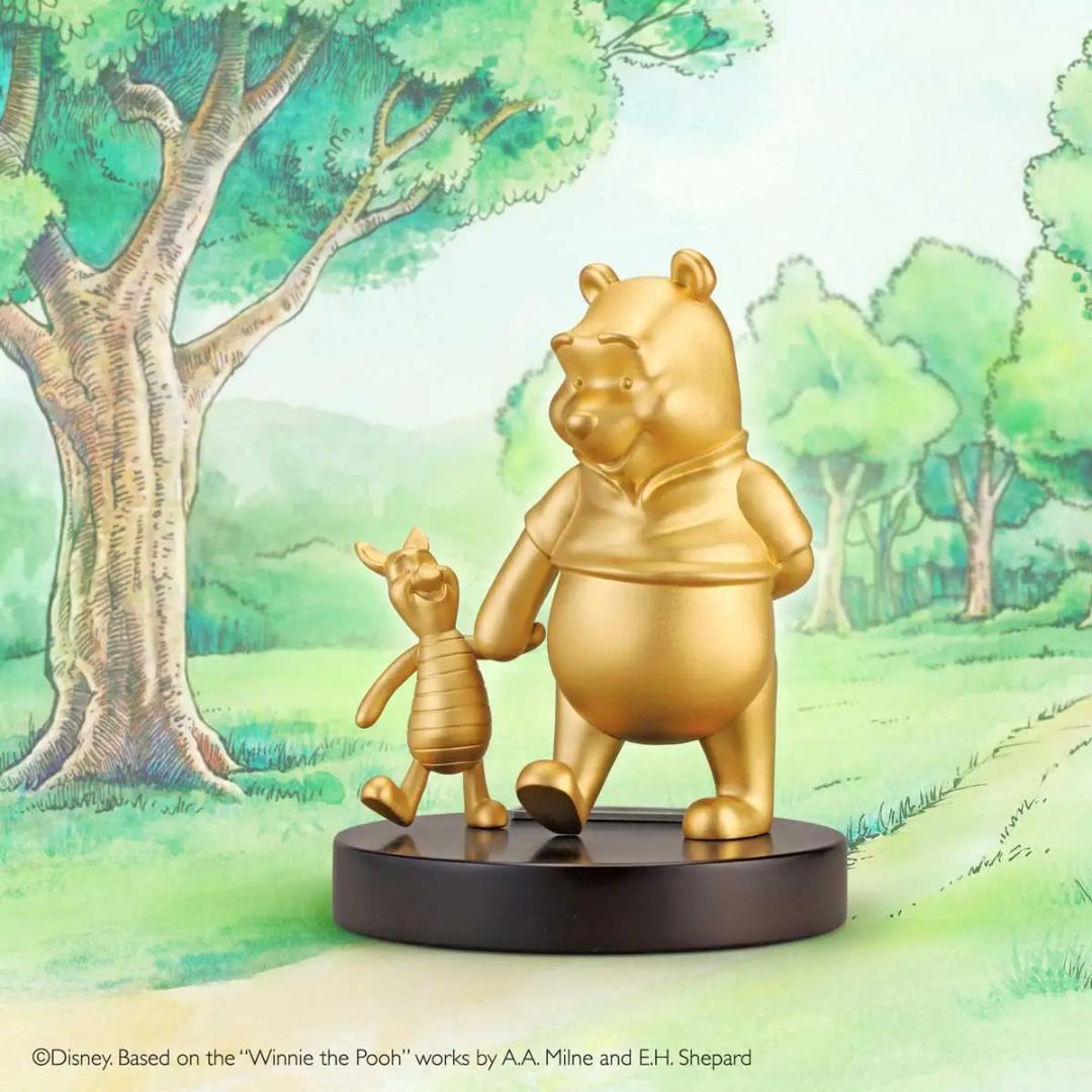 Limited Edition Gilt Pooh & Piglet Figurine By Royal Selangor -Royal Selangor - India - www.superherotoystore.com