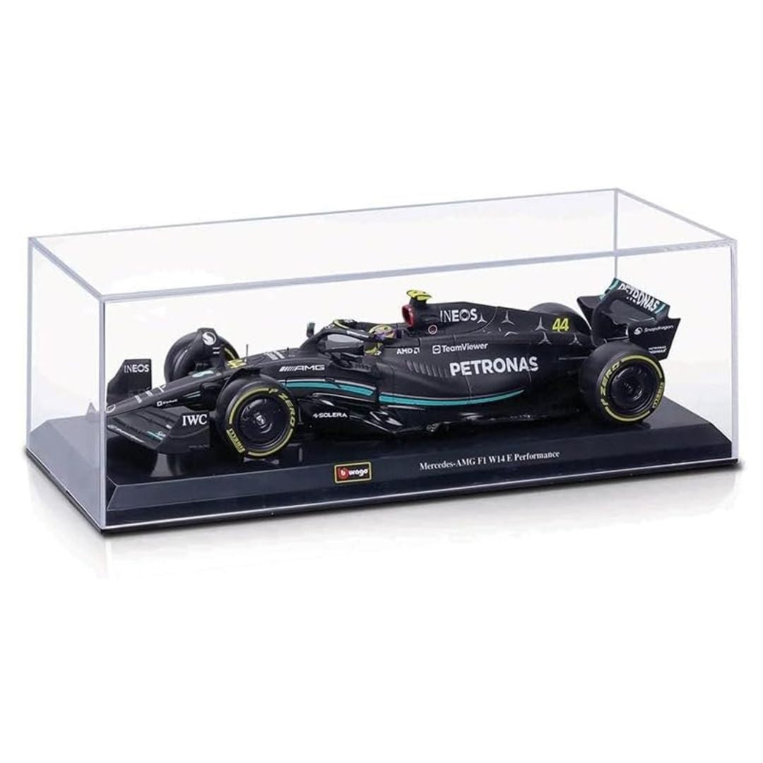 2023 Mercedes-AMG F1 W14 Lewis Hamilton Formula 1 1:24 Scale Die Cast Car with Pilot by Bburago