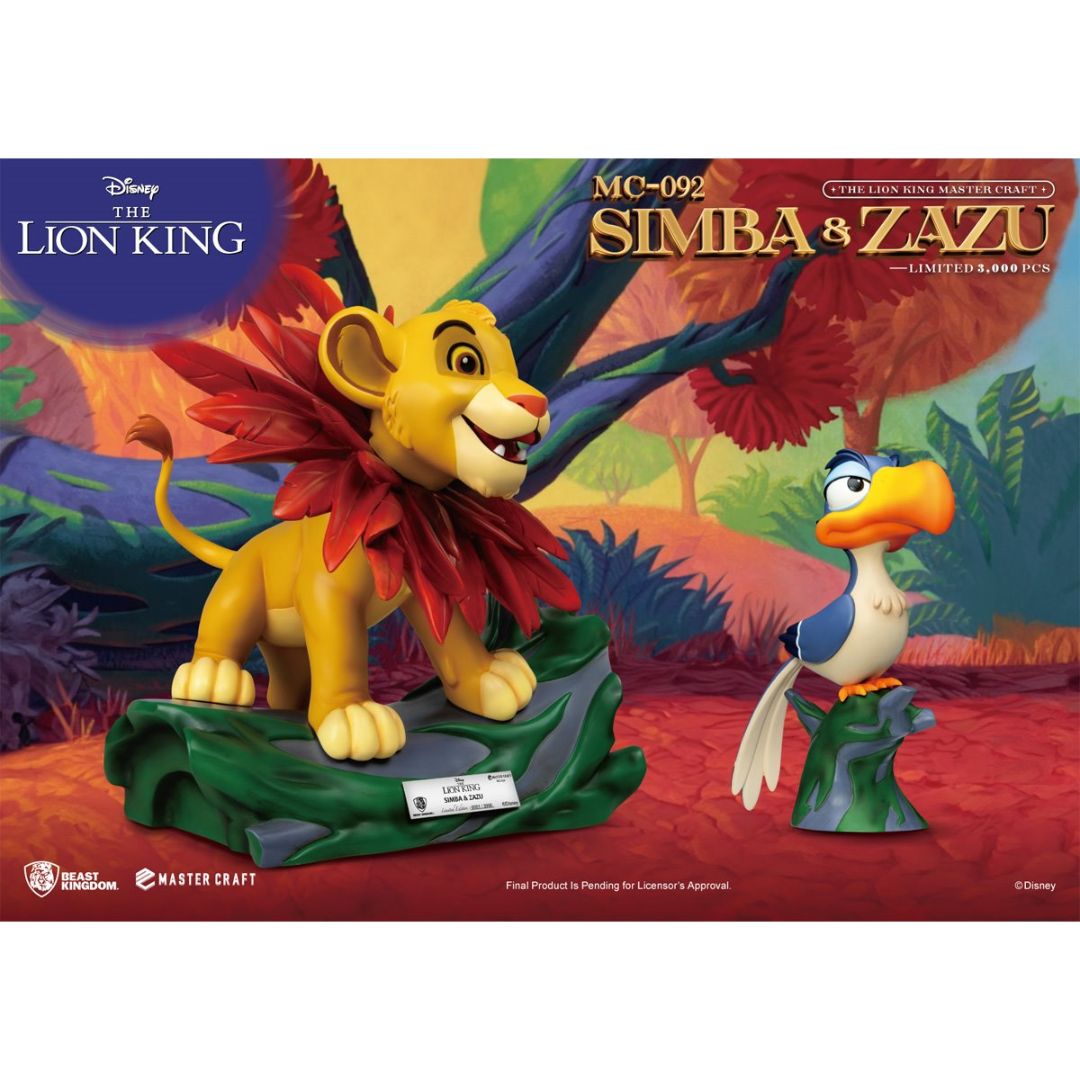 Lion King Little Simba & Zazu Master Craft Statue By Beast Kingdom -Beast Kingdom - India - www.superherotoystore.com