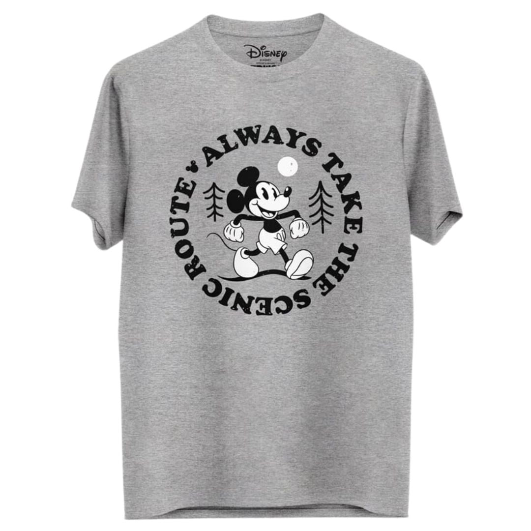 Mickey mouse Scenic Route T Shirt -Redwolf - India - www.superherotoystore.com